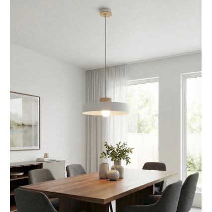 Żyrandol na lince KIVI 1xE27/15W/230V biały