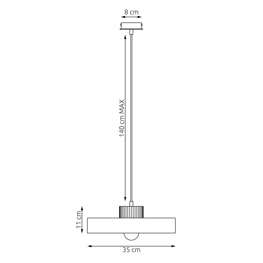 Żyrandol na lince KIVI 1xE27/15W/230V biały