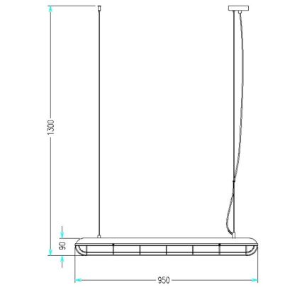 Żyrandol na lince KJELD 3xE14/60W/230V