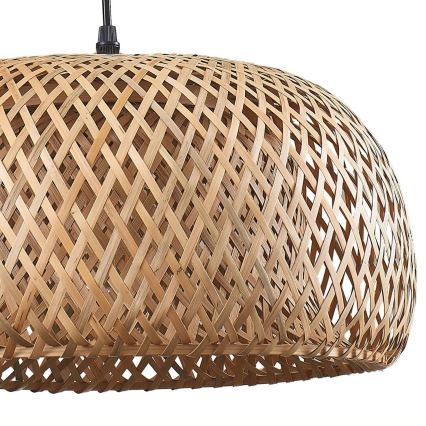 Żyrandol na lince KORFU 1xE27/20W/230V śr. 38 cm bambus