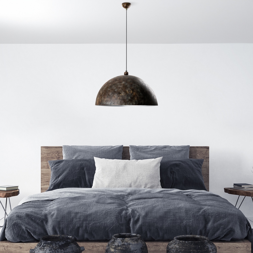 Żyrandol na lince KURE 1xE27/40W/230V śr. 60 cm szary