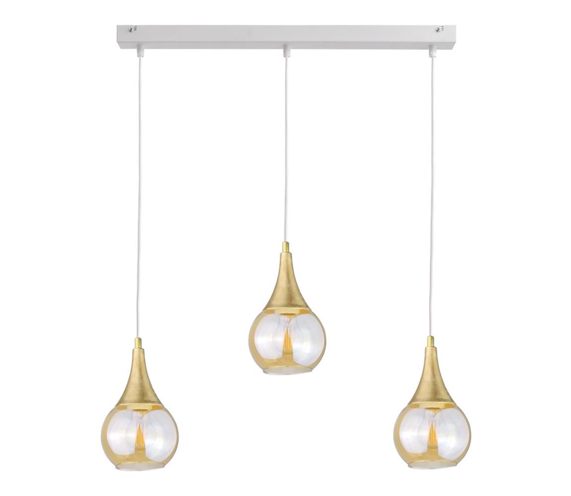 Żyrandol na lince LACRIMA WHITE 3xE27/60W/230V