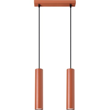 Żyrandol na lince LAGOS 2xGU10/10W/230V czerwony
