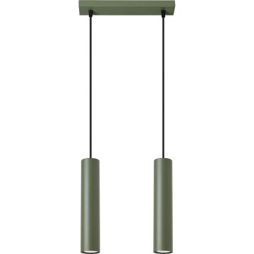 Żyrandol na lince LAGOS 2xGU10/10W/230V zielony