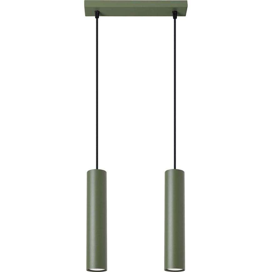Żyrandol na lince LAGOS 2xGU10/10W/230V zielony