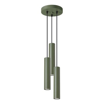 Żyrandol na lince LAGOS 3xGU10/10W/230V zielony
