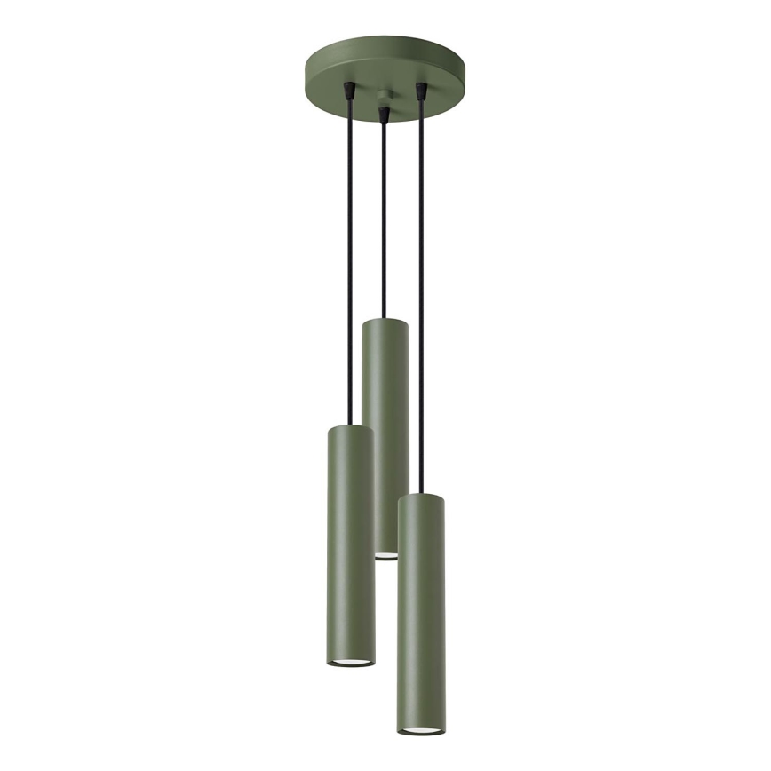 Żyrandol na lince LAGOS 3xGU10/10W/230V zielony