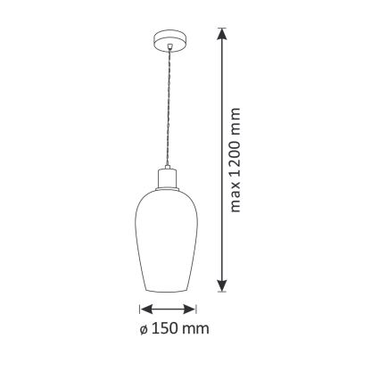 Żyrandol na lince LAGRI 1xE27/20W/230V