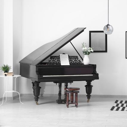 Żyrandol na lince LATIL 1xE27/60W/230V czarny