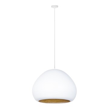 Żyrandol na lince LAVA 1xE27/15W/230V biały/złoty