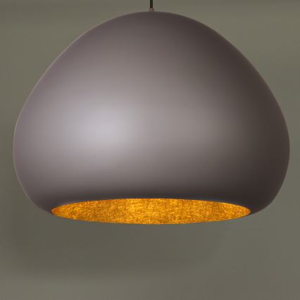 Żyrandol na lince LAVA 1xE27/15W/230V taupe/zl.