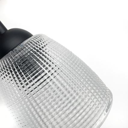 Żyrandol na lince LEANDRA 1xE27/15W/230V dąb/czarny