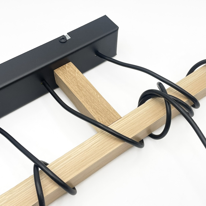 Żyrandol na lince LEANDRA 5xE27/15W/230V dąb/czarny