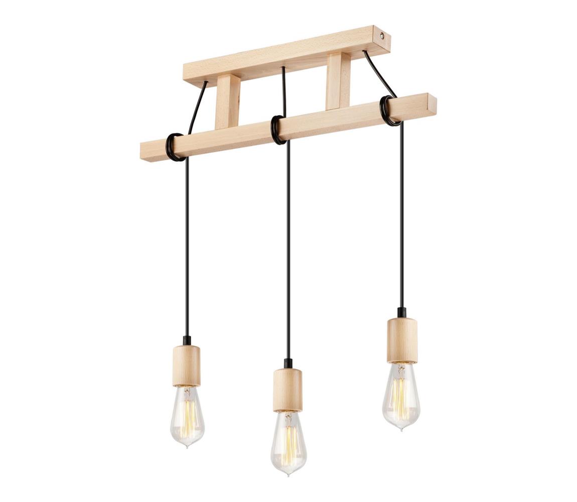 Żyrandol na lince LEON 3xE27/60W/230V - certyfikat FSC