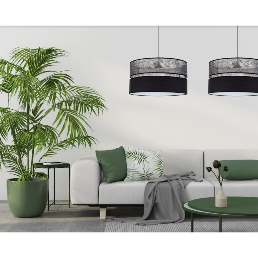 Żyrandol na lince LIMA 1xE27/60W/230V czarny