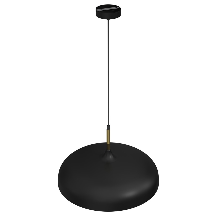 Żyrandol na lince LINCOLN 1xE27/60W/230V d. 45 cm czarny