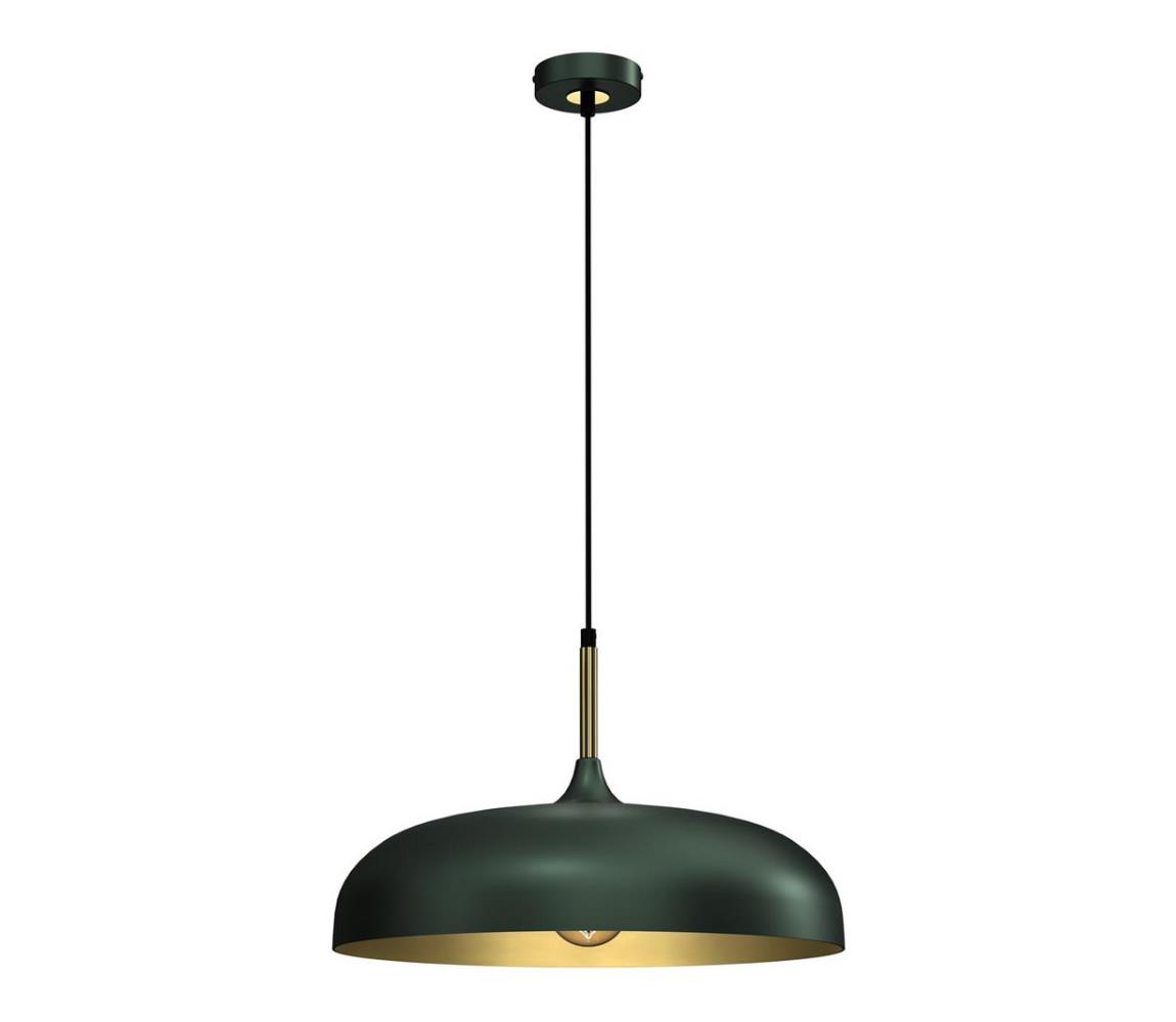 Żyrandol na lince LINCOLN 1xE27/60W/230V d. 45 cm zielony