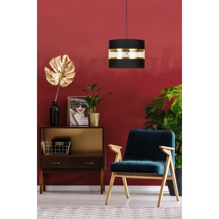 Żyrandol na lince LIND 1xE27/60W/230V czarny