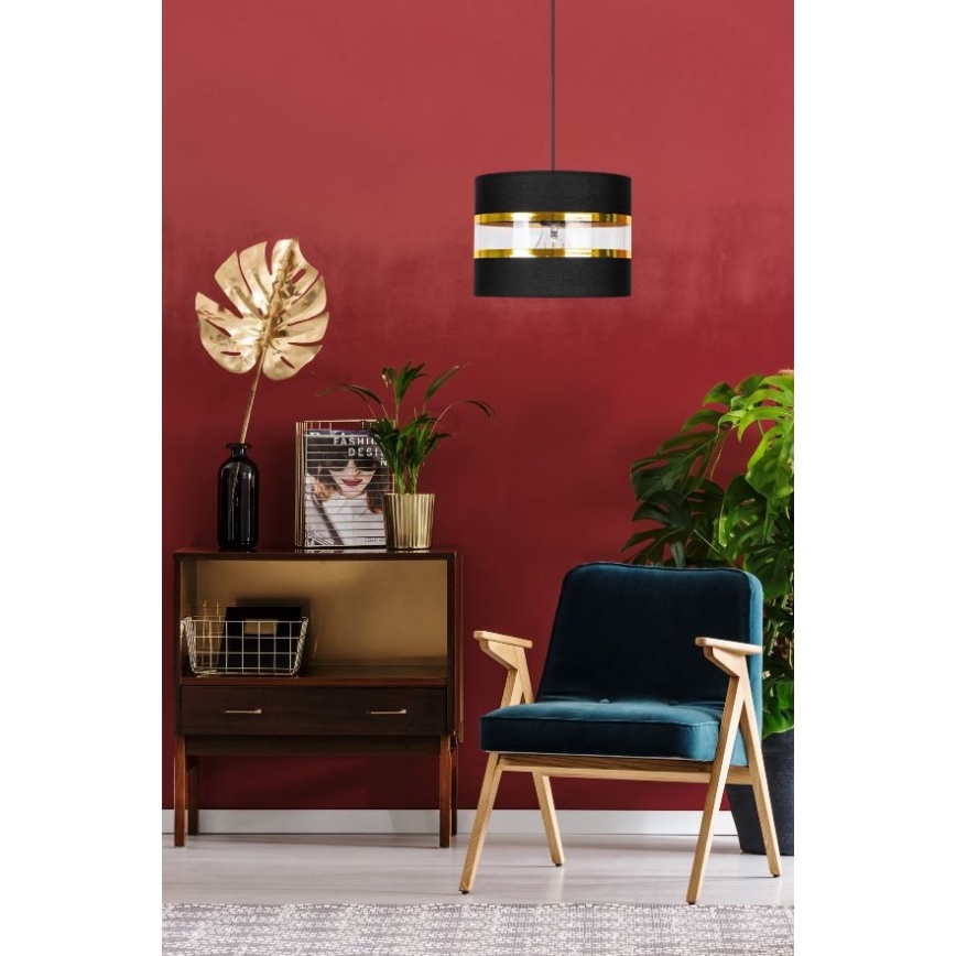 Żyrandol na lince LIND 1xE27/60W/230V czarny