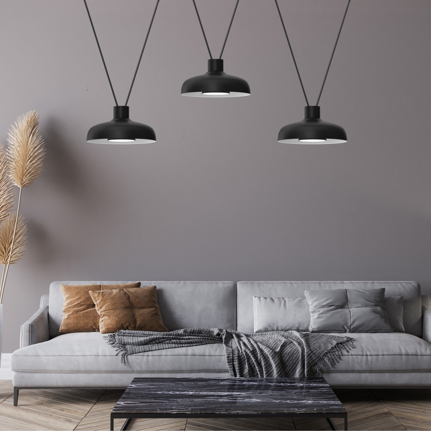 Żyrandol na lince LINEA 3xGX53/12W/230V czarny