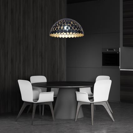 Żyrandol na lince LISA BLACK 1xE27/60W/230V