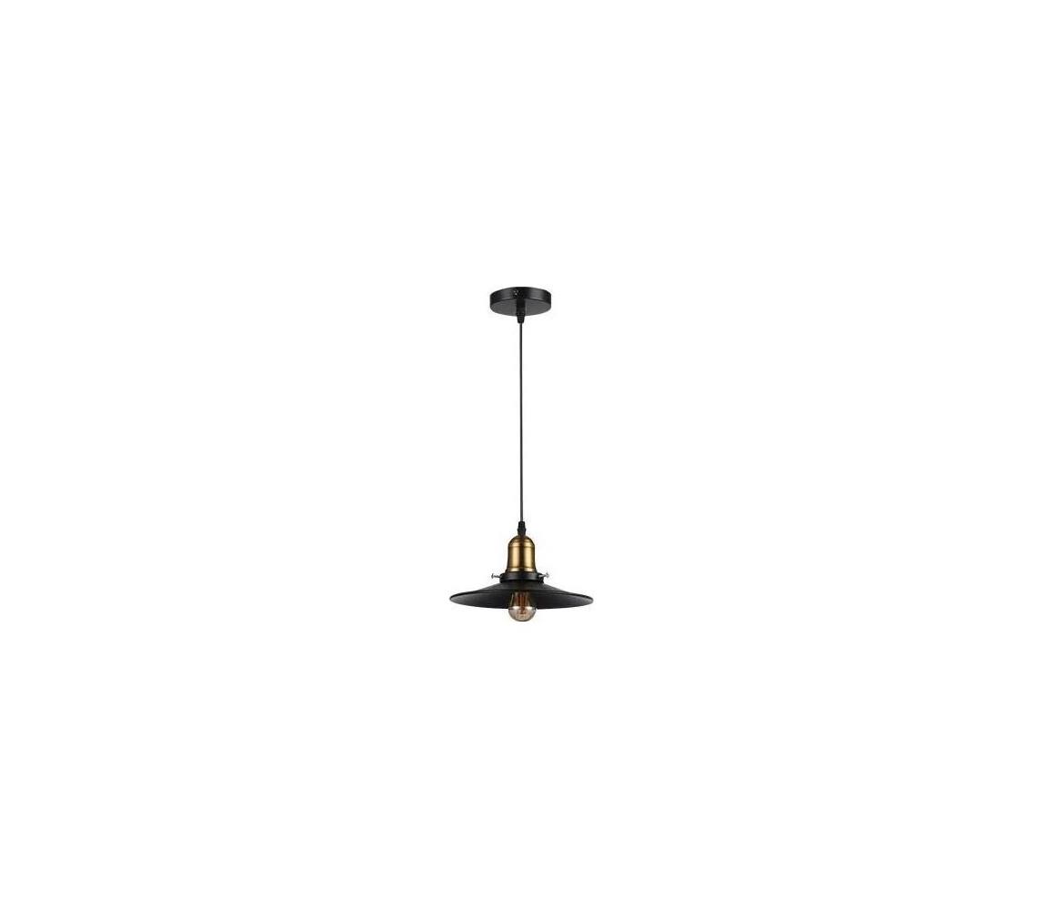 Żyrandol na lince LOFT 1xE27/60W/230V śr. 22 cm czarny