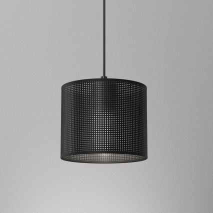 Żyrandol na lince LOFT SHADE 1xE27/60W/230V śr. 18 cm czarny