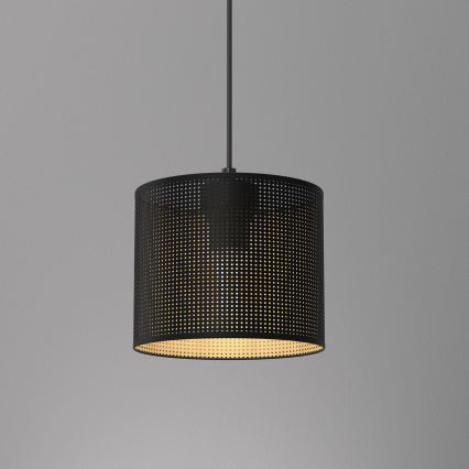 Żyrandol na lince LOFT SHADE 1xE27/60W/230V śr. 18 cm czarny/złoty