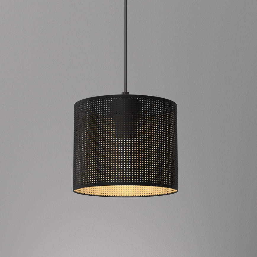 Żyrandol na lince LOFT SHADE 1xE27/60W/230V śr. 18 cm czarny/złoty
