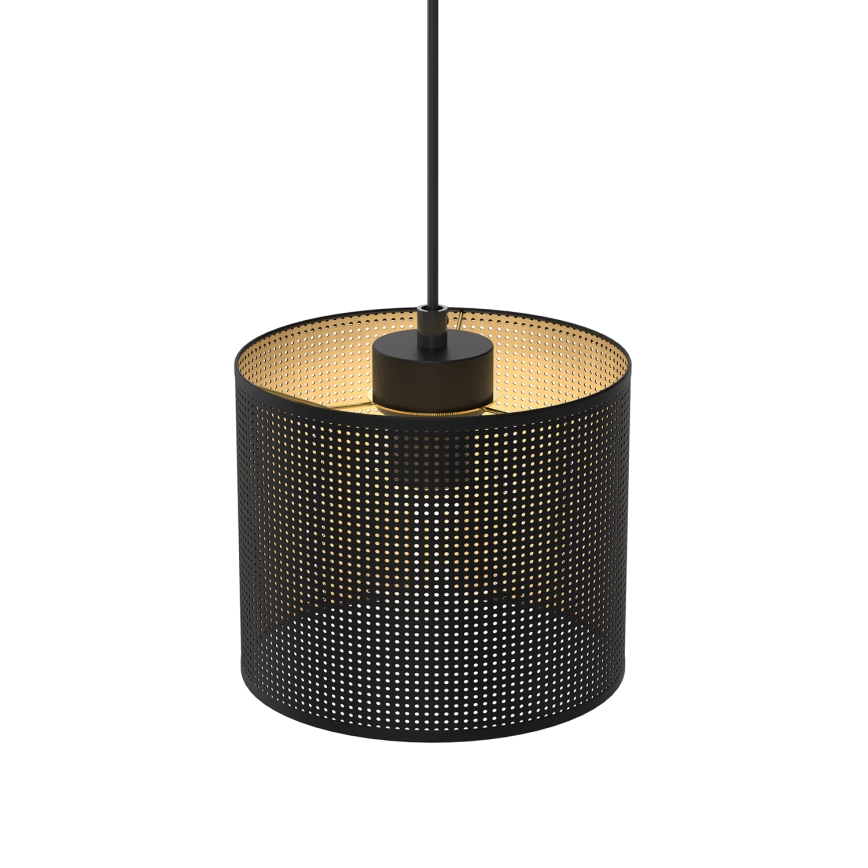 Żyrandol na lince LOFT SHADE 1xE27/60W/230V śr. 18 cm czarny/złoty