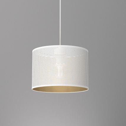 Żyrandol na lince LOFT SHADE 1xE27/60W/230V śr. 25 cm biały/złoty
