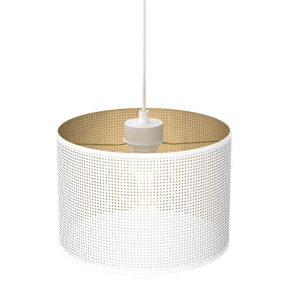 Żyrandol na lince LOFT SHADE 1xE27/60W/230V śr. 25 cm biały/złoty