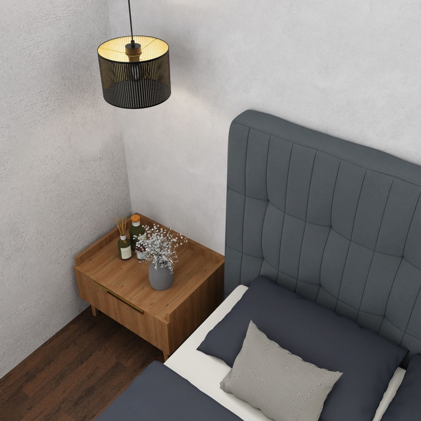 Żyrandol na lince LOFT SHADE 1xE27/60W/230V śr. 25 cm czarny/złoty