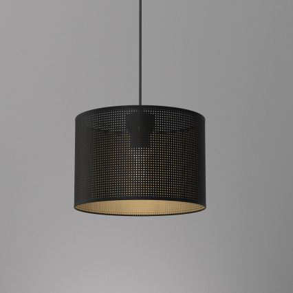 Żyrandol na lince LOFT SHADE 1xE27/60W/230V śr. 25 cm czarny/złoty