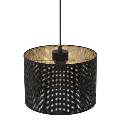 Żyrandol na lince LOFT SHADE 1xE27/60W/230V śr. 25 cm czarny/złoty