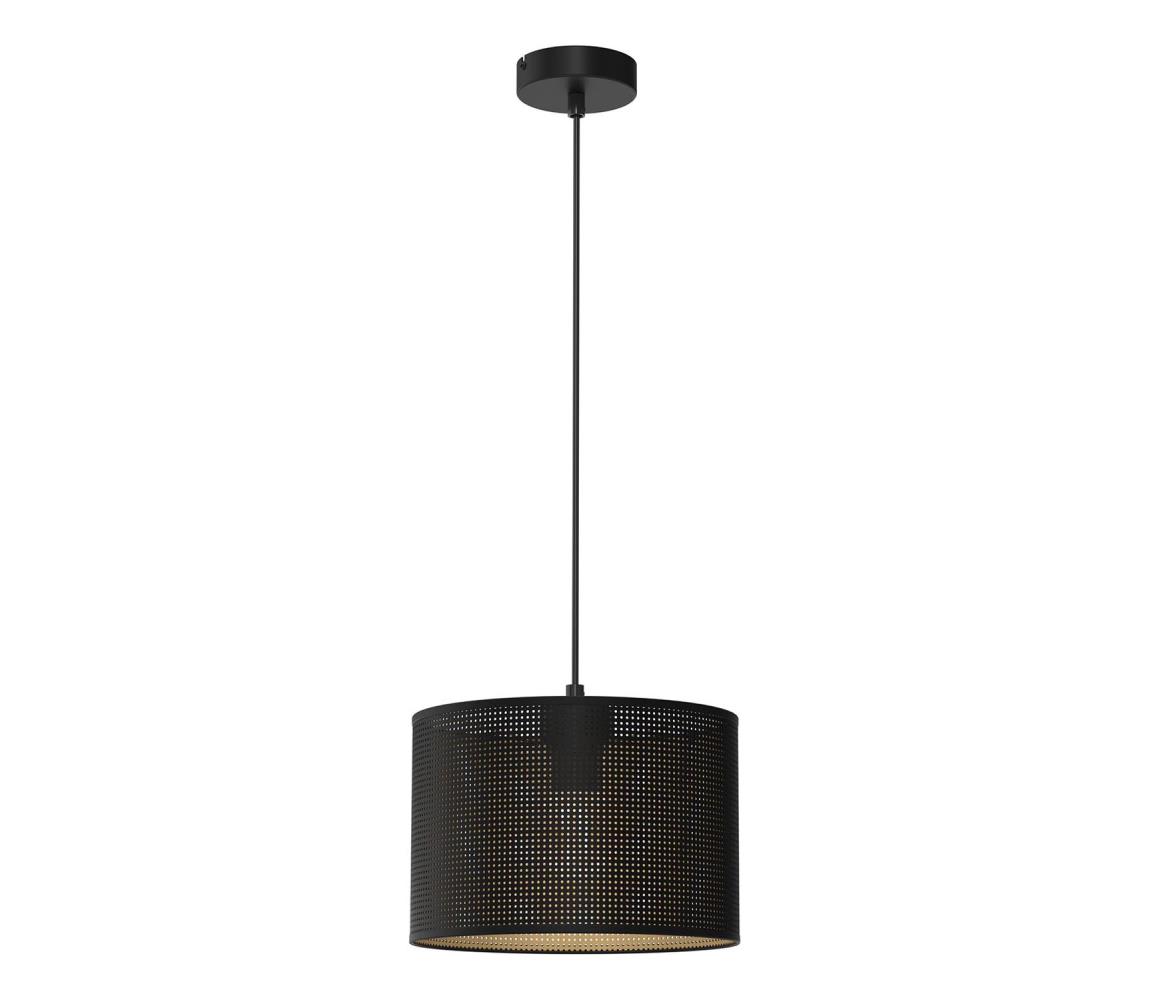 Żyrandol na lince LOFT SHADE 1xE27/60W/230V śr. 25 cm czarny/złoty
