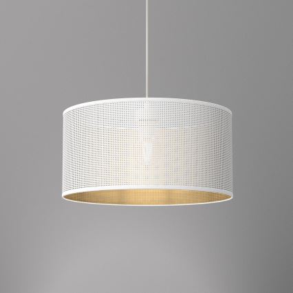 Żyrandol na lince LOFT SHADE 1xE27/60W/230V śr. 40 cm biały/złoty