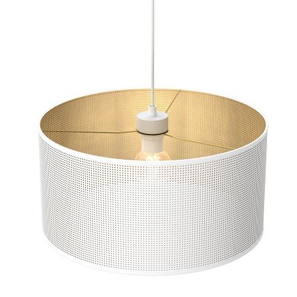 Żyrandol na lince LOFT SHADE 1xE27/60W/230V śr. 40 cm biały/złoty