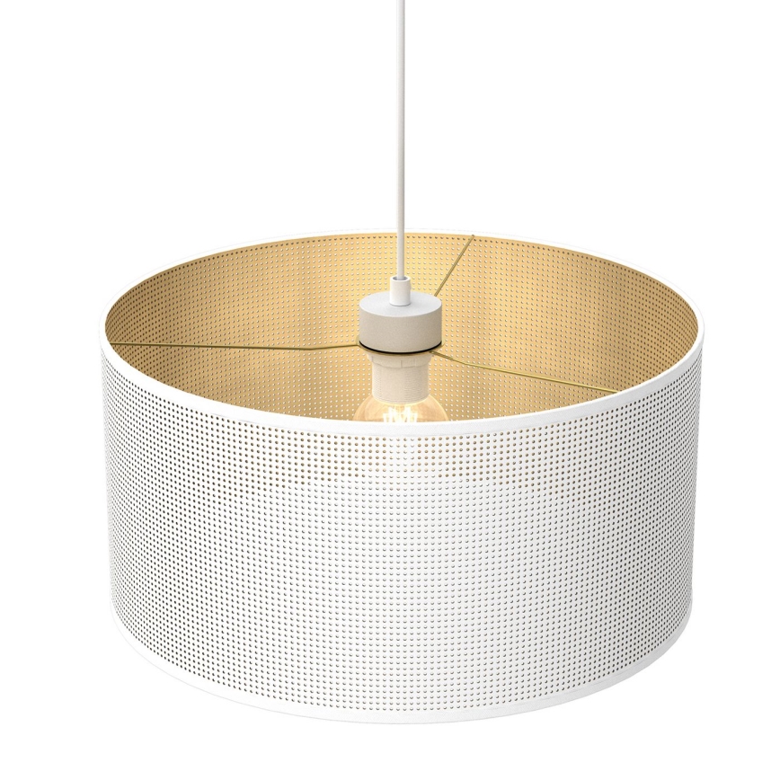 Żyrandol na lince LOFT SHADE 1xE27/60W/230V śr. 40 cm biały/złoty