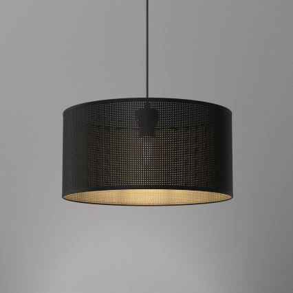 Żyrandol na lince LOFT SHADE 1xE27/60W/230V śr. 40 cm czarny/złoty