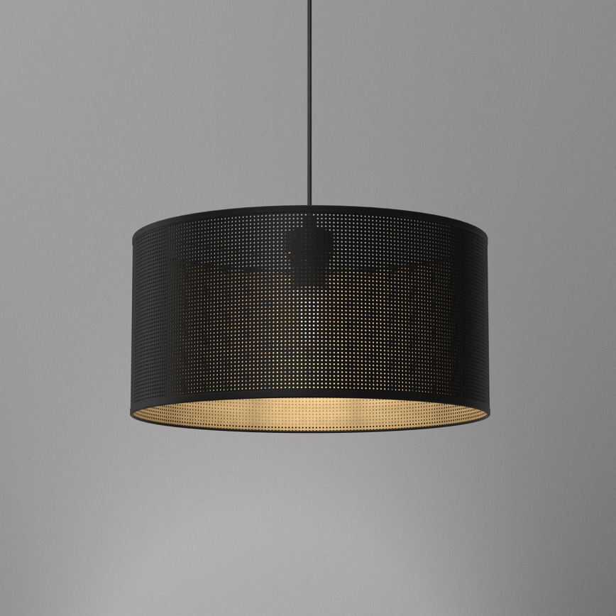 Żyrandol na lince LOFT SHADE 1xE27/60W/230V śr. 40 cm czarny/złoty