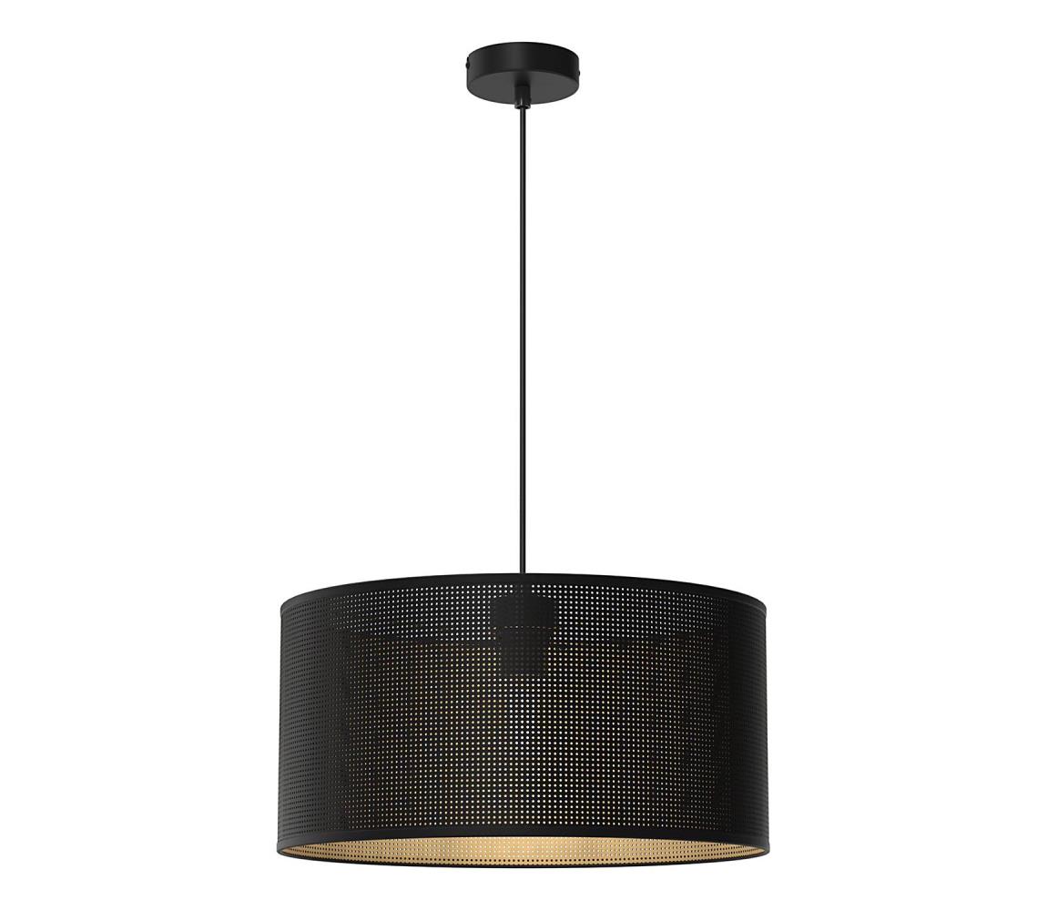 Żyrandol na lince LOFT SHADE 1xE27/60W/230V śr. 40 cm czarny/złoty