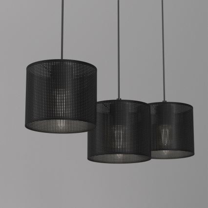 Żyrandol na lince LOFT SHADE 3xE27/60W/230V czarny