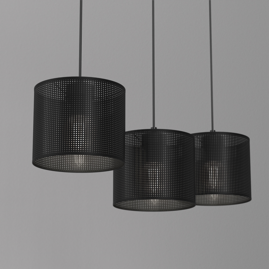Żyrandol na lince LOFT SHADE 3xE27/60W/230V czarny