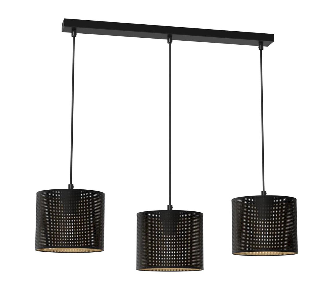 Żyrandol na lince LOFT SHADE 3xE27/60W/230V czarny/złoty