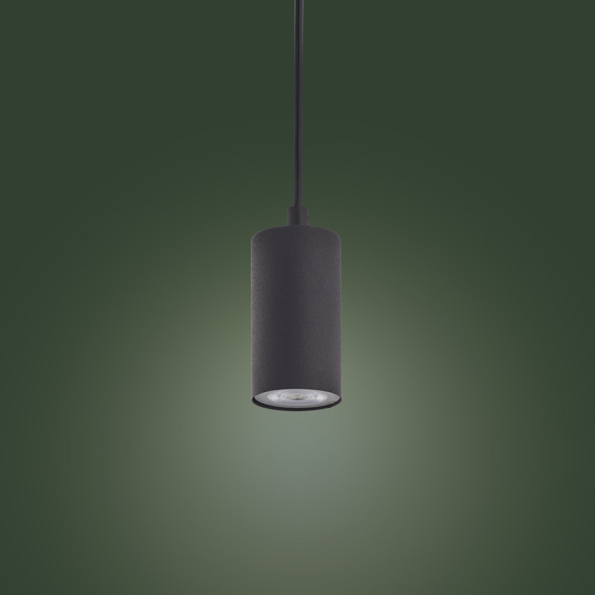 Żyrandol na lince LOGAN BLACK 1xGU10/10W/230V