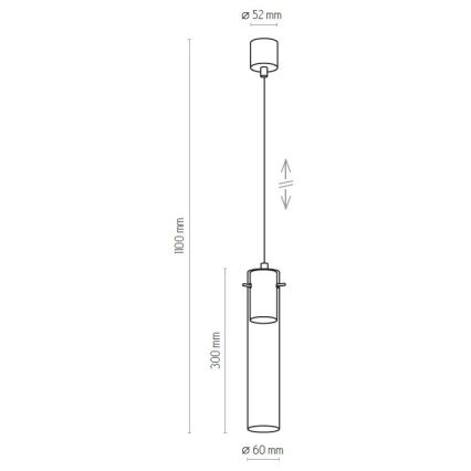 Żyrandol na lince LOOK GRAPHITE 1xGU10/10W/230V