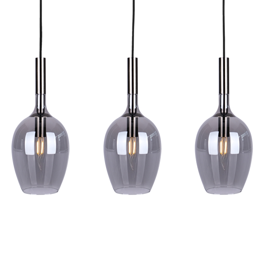 Żyrandol na lince LUGANO 3xE14/40W/230V szare