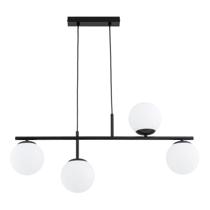 Żyrandol na lince LUNA 4xE14/10W/230V czarny