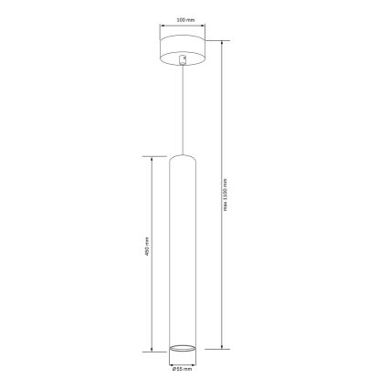 Żyrandol na lince LUNGOMARE 1xGU10/10W/230V matowy chrom